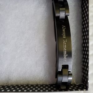 Mens Black Stainless Steel Bracelet